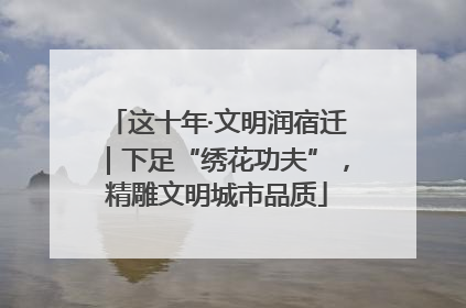 这十年·文明润宿迁｜下足“绣花功夫”，精雕文明城市品质
