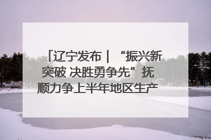 辽宁发布｜“振兴新突破 决胜勇争先”抚顺力争上半年地区生产总值增长7%左右
