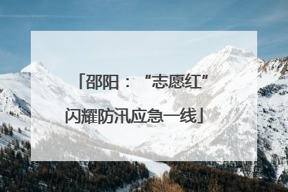 邵阳：“志愿红”闪耀防汛应急一线
