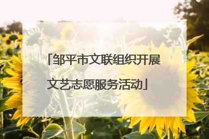 邹平市文联组织开展文艺志愿服务活动