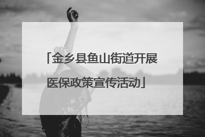 金乡县鱼山街道开展医保政策宣传活动