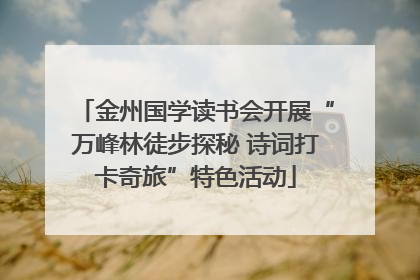 金州国学读书会开展“万峰林徒步探秘 诗词打卡奇旅”特色活动