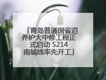 青岛普通国省道养护大中修工程正式启动 S214南城线率先开工