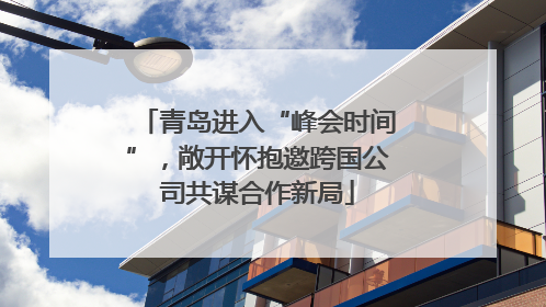 青岛进入“峰会时间”，敞开怀抱邀跨国公司共谋合作新局