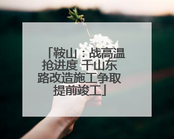鞍山：战高温抢进度 千山东路改造施工争取提前竣工