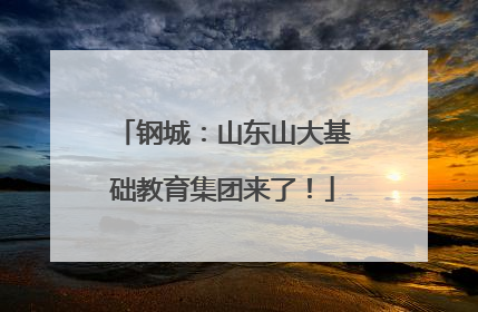 钢城：山东山大基础教育集团来了！