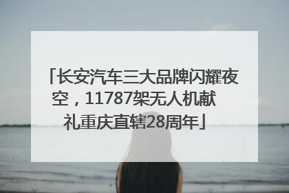 长安汽车三大品牌闪耀夜空，11787架无人机献礼重庆直辖28周年