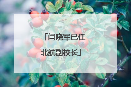 闫晓军已任北航副校长