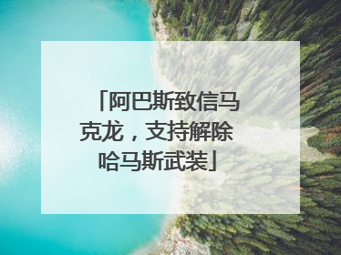 阿巴斯致信马克龙，支持解除哈马斯武装