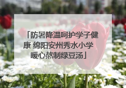 防暑降温呵护学子健康 绵阳安州秀水小学暖心熬制绿豆汤