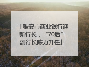 雅安市商业银行迎新行长，“70后”副行长陈力升任