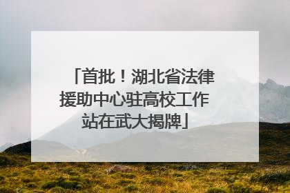 首批！湖北省法律援助中心驻高校工作站在武大揭牌