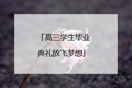 高三学生毕业典礼放飞梦想