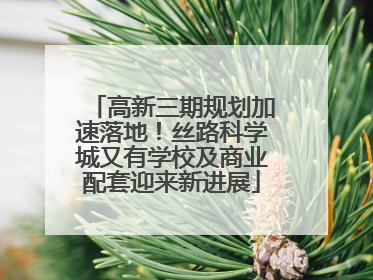 高新三期规划加速落地！丝路科学城又有学校及商业配套迎来新进展