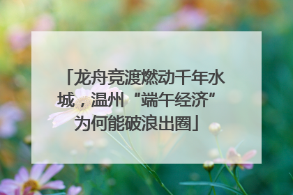 龙舟竞渡燃动千年水城，温州“端午经济”为何能破浪出圈