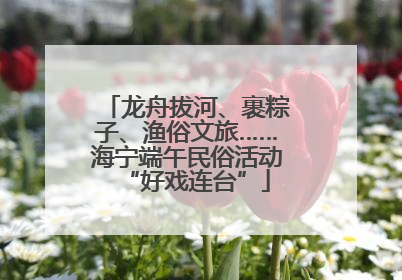 龙舟拔河、裹粽子、渔俗文旅……海宁端午民俗活动“好戏连台”