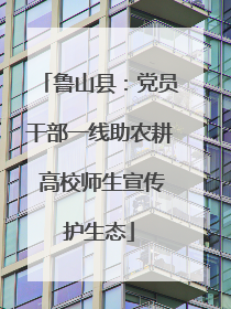 鲁山县：党员干部一线助农耕 高校师生宣传护生态