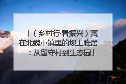（乡村行·看振兴）藏在北魏重镇里的坝上雅居：从留守村到生态园