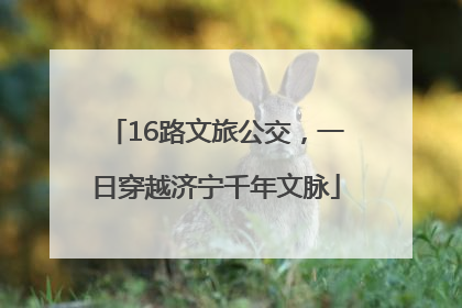16路文旅公交，一日穿越济宁千年文脉