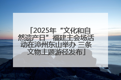 2025年“文化和自然遗产日”福建主会场活动在漳州东山举办 三条文物主题游径发布