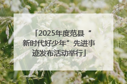 2025年度范县“新时代好少年”先进事迹发布活动举行