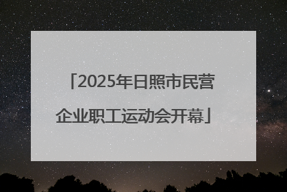 2025年日照市民营企业职工运动会开幕