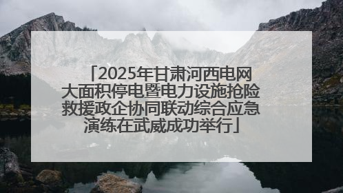 2025年甘肃河西电网大面积停电暨电力设施抢险救援政企协同联动综合应急演练在武威成功举行