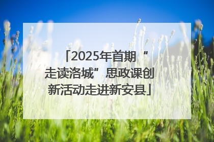 2025年首期“走读洛城”思政课创新活动走进新安县