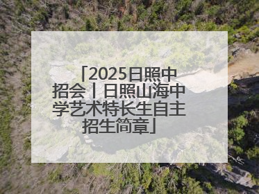 2025日照中招会丨日照山海中学艺术特长生自主招生简章