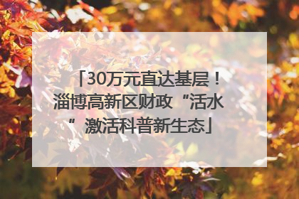 30万元直达基层！淄博高新区财政“活水”激活科普新生态