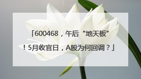 600468，午后“地天板”！5月收官日，A股为何回调？