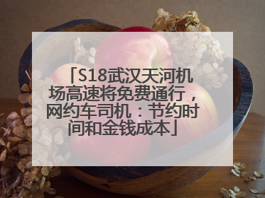 S18武汉天河机场高速将免费通行，网约车司机：节约时间和金钱成本
